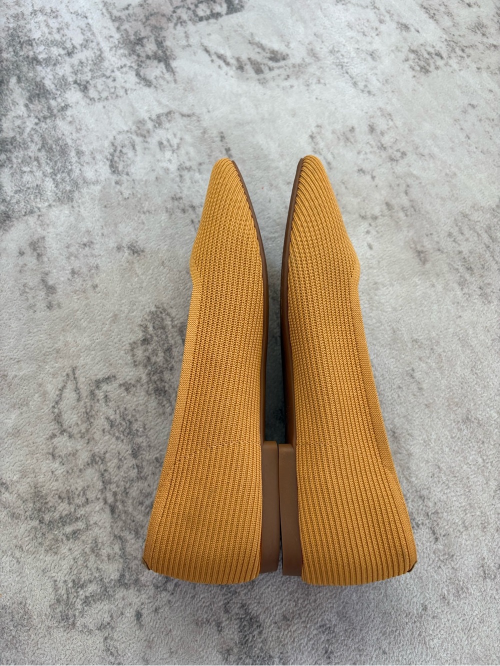 Vivaia Square-Toe V-Cut Flats Margot 2.0 Ginger Yellow Women Size 11 EU (43) - Picture 5 of 7